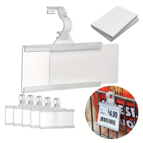 clear plastic price tag holder sold on Temu United States