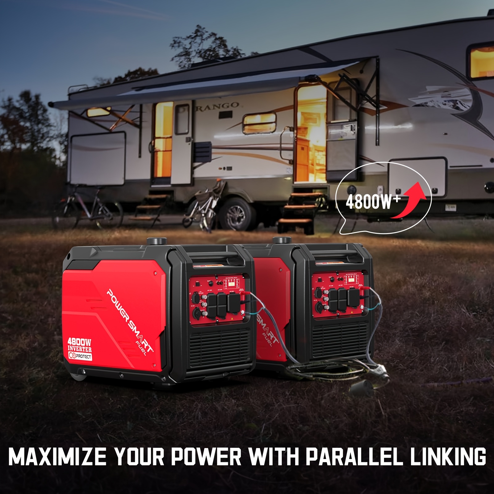 4800 watt 3600 watt gas engine generator for camping emergencies   alarm portable     Product details 1