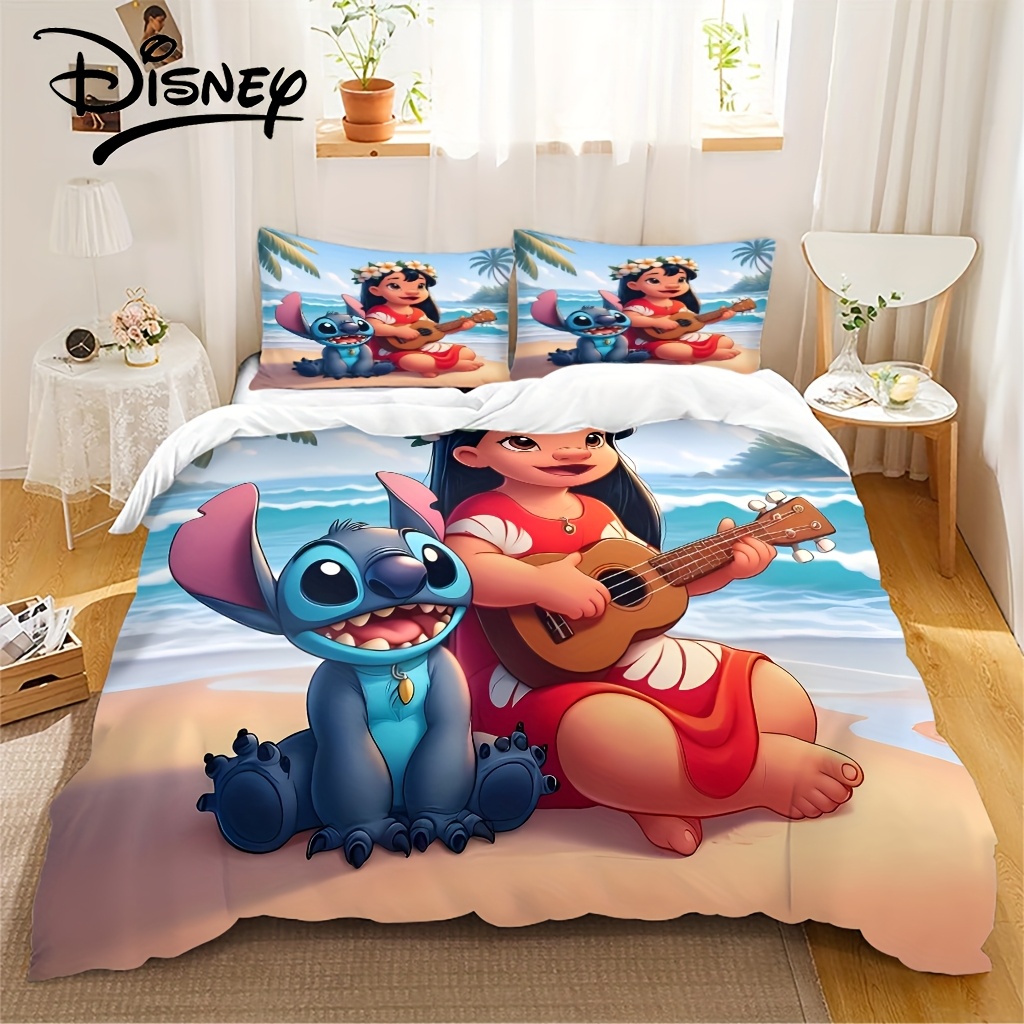 

Ensemble de literie Disney Stitch Lilo & Stitch autorisé, comprenant 3 pièces : un drap-housse et taies d'oreiller, est une pour la décoration de , disponible en plusieurs tailles.