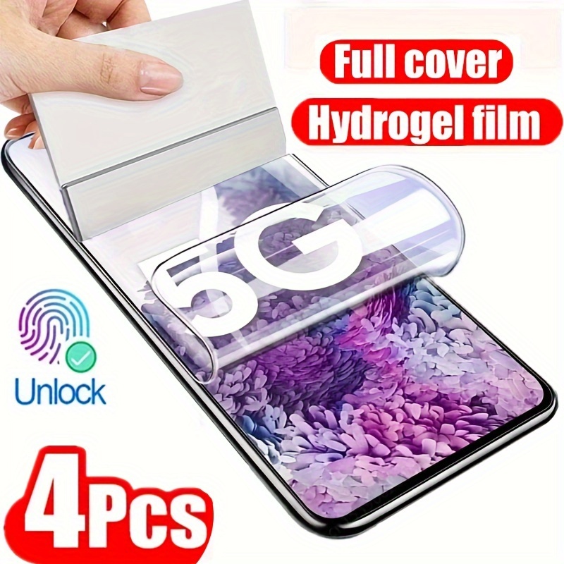 

4-pack Thermoplastic Polyurethane Glossy Hydrogel Screen Protector For Samsung Galaxy S24 S23 S22 S21 S20 Ultra Plus - Full Coverage, No Fingerprints, Explosion-proof Film For S24 Ultra S23 S20 S21 Fe