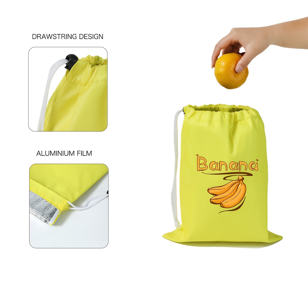 1pc fruit and banana fresh keeping bag with drawstring vegetable fruit and tomato shopping bag storage bag to   and shockproof details 3