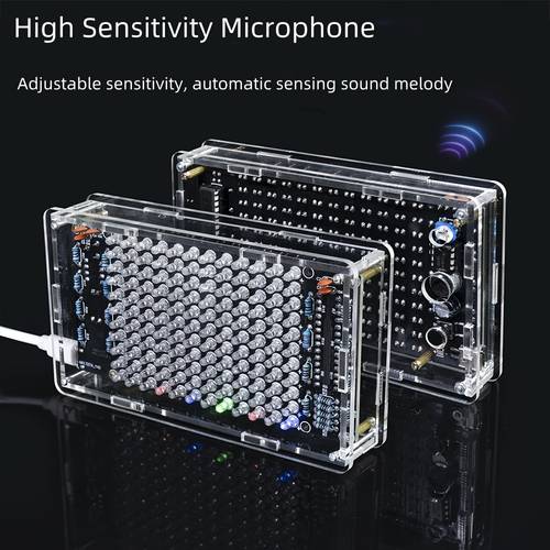 electronic kit for a voice controlled music display rhythm light and microphone assembly soldering practice