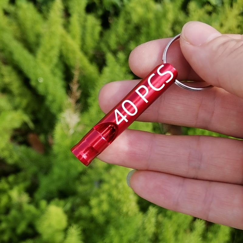 TEMU 40 Piezas de Silbato de de Metal Grabado Personalizado con Llavero - Personalizado, , de Equipo, Eslogan - Silbato de Aleación de Aluminio