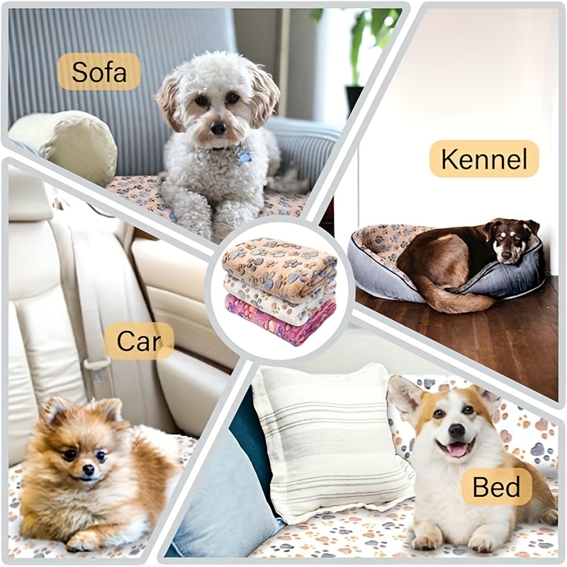 1/3pcs dog fleece Washable blanket-pet cheap blanket-paw blankets for indoor cats-kitten&puppy essentials-small throw blankets-dog towel-for Large Medium Small dogs-for couch&crate&bed-for Rabbit, Hamster, Guinea-cage liner-stuff-accessories-gifts