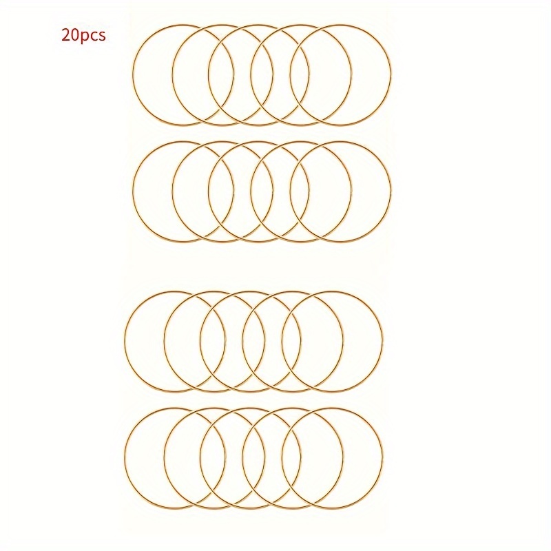 E-shop 20 Stück goldene Metallreifen für Hochzeitskranz, Tafelaufsatz und Wandbehang - Zeitgenössischer Stil, Eventdekorationen, kein erforderlich,