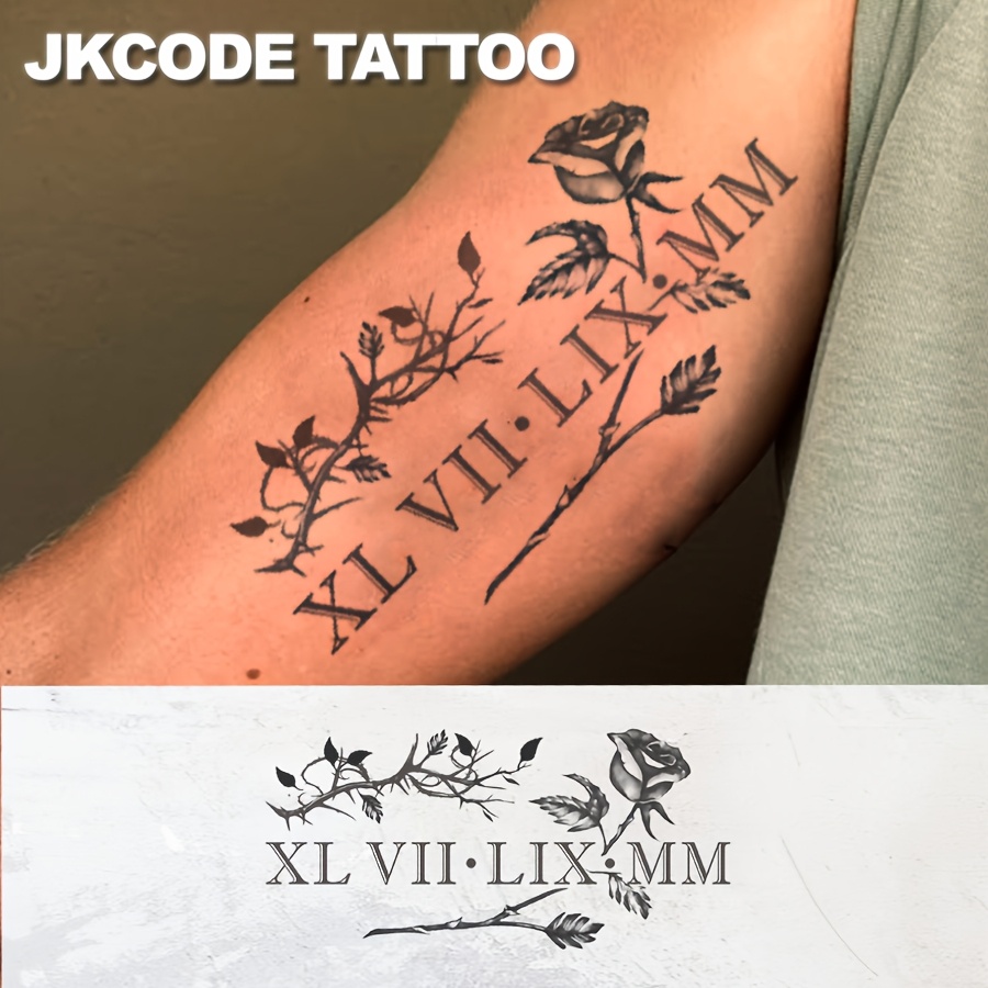 waterproof semi permanent tattoos hands necks design thorn - Temu