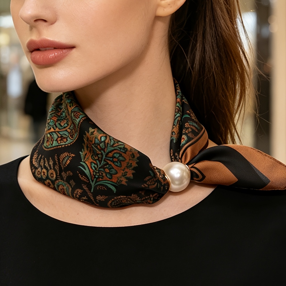 TEMU French Retro All-match Decorative Scarf Spring Summer Neck Protection Dressing Artifact Cover Lazy Style