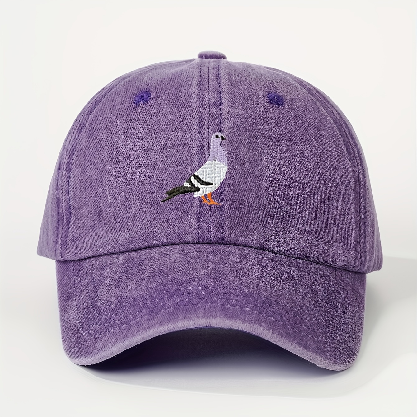E-shop Schicke Taubenbestickte Baseballkappe, Atmungsaktive Verstellbare Trucker-Mütze für Frauen, Leichtes Polyester, Y2K-Stil, für Golf &