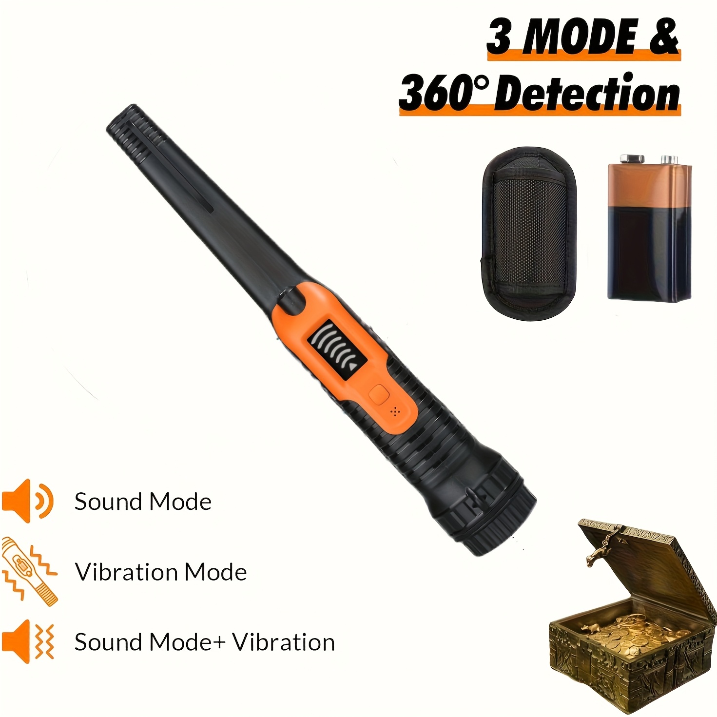 Metal Detector Portatile GP - Pinpointer Impermeabile Per Caccia Ai Tesori, Oro, Monete