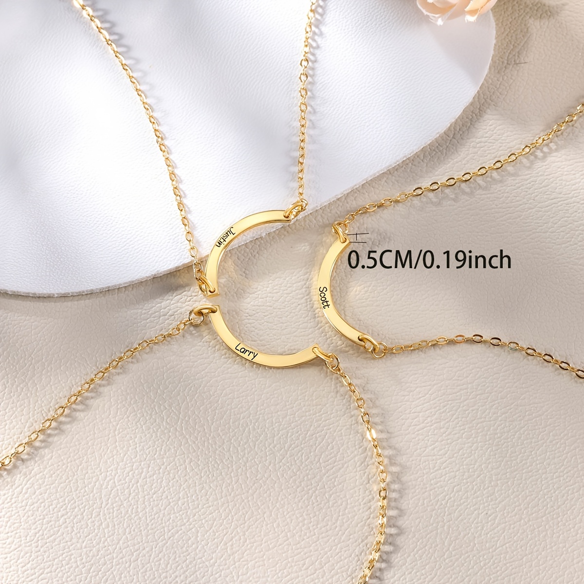 Personalized Friendship Three-Piece Necklace Set with Engraving