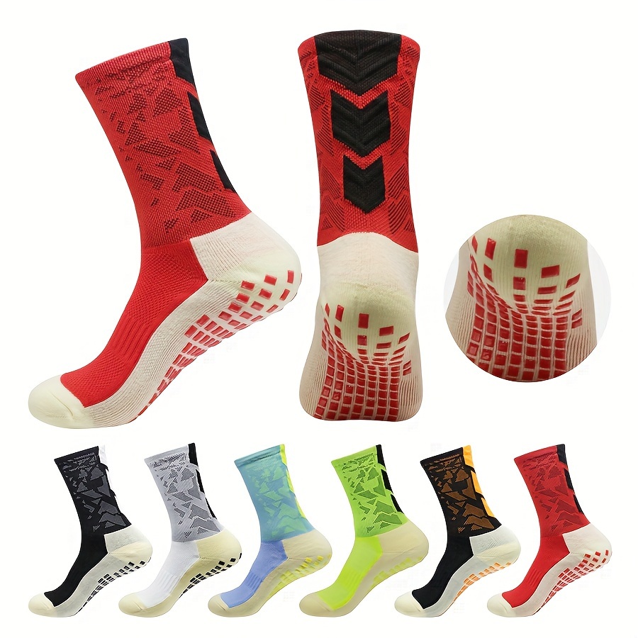 

1pair Unisex Adult Non-slip Sport Socks, Breathable Moisture-wicking For Football, Volleyball, Tennis, Basketball, Yoga