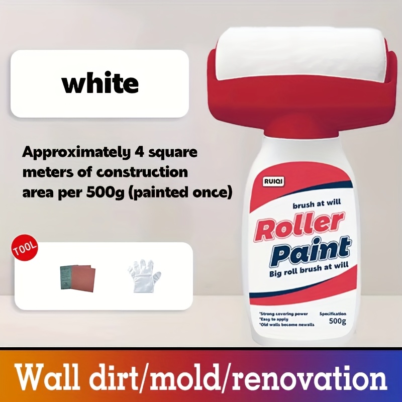 Image of Wall Patching Paint, 500g White, Wall Graffiti Anti-stain Self-priming Paint Indoor Deodorizing Wall Renovation Latex Paint