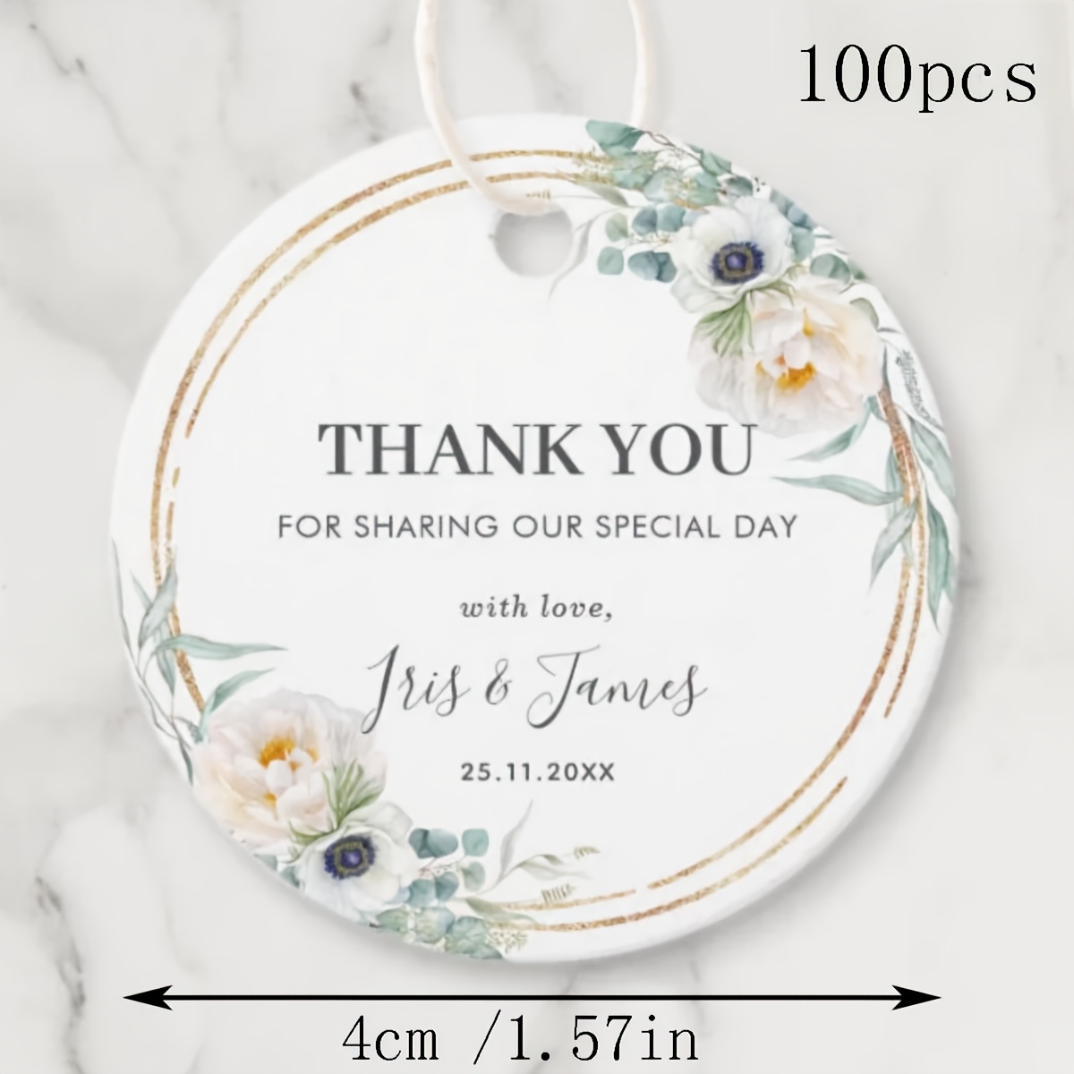 TEMU 100pcs, Étiquette de de Mariage Personnalisée Feuille de Vert Émeraude Étiquette de de Mariage Personnalisée Étiquette de de Mariage