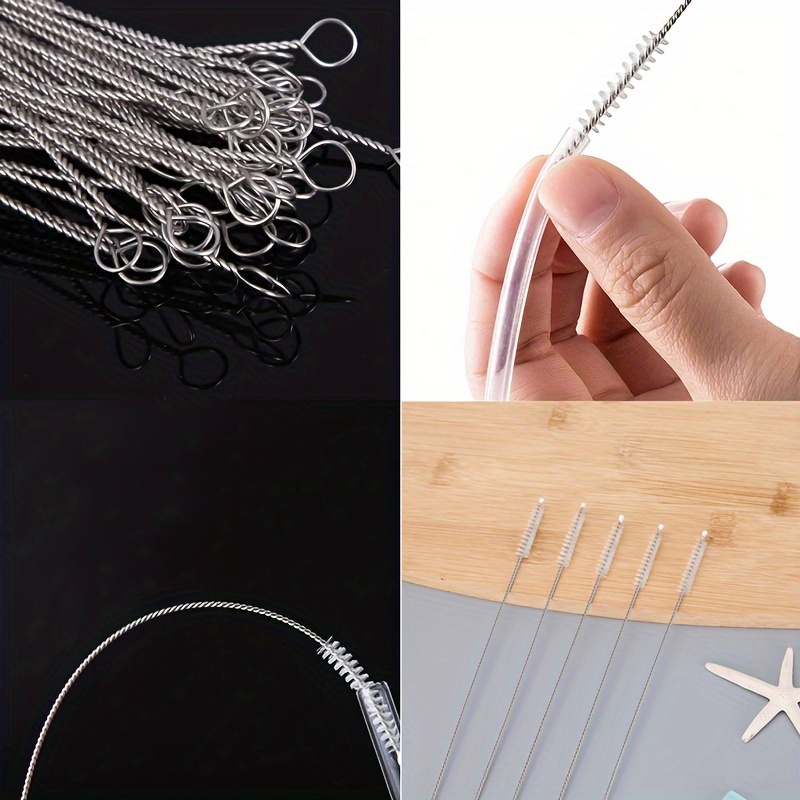 5/10/20/50pcs, Extra Long Pipe Cleaning Brush, Stainless Steel Bottle Brush, Keyboard, Small Pipe, Cleaning Tool, Mini Micro Bottle, Gap Brush, Soft Hair Straw Brush, Soft Long Brush, Water Bottle Cleaning Brush, Drinking Water Straw, Essential Cleaning Accessories