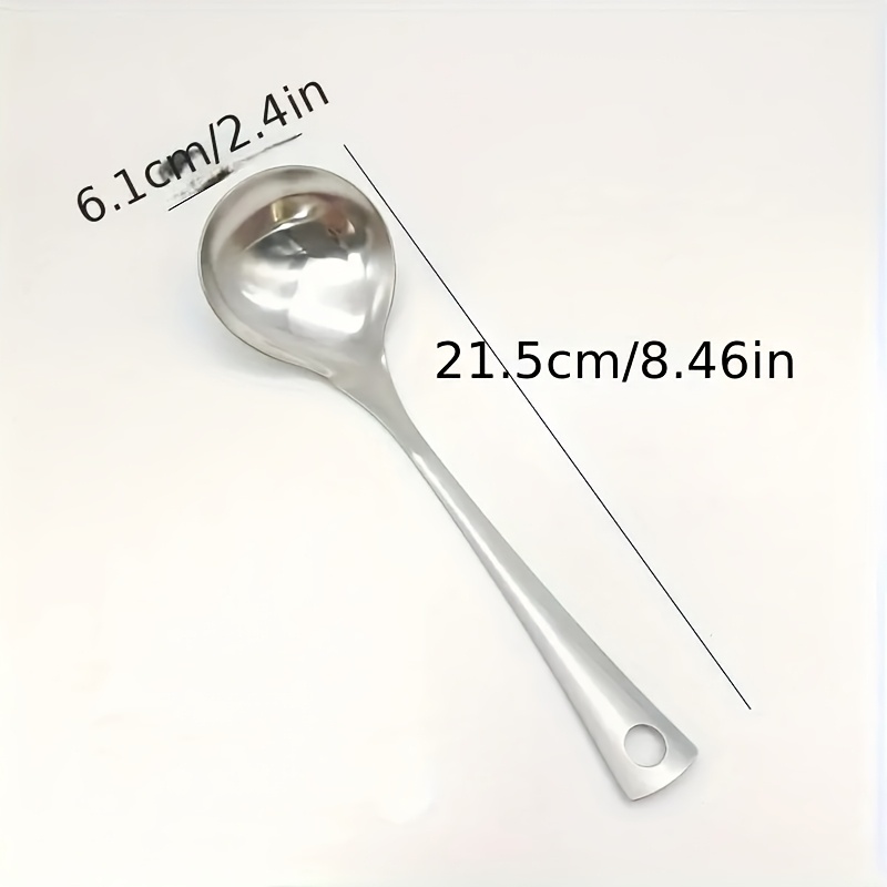 Juego de 2 Cucharas de Sopa de Acero Inoxidable con Mango Largo, Duraderas para Cocina y Hotpot, Fáciles de Limpiar para Uso Doméstico y en Restaurantes