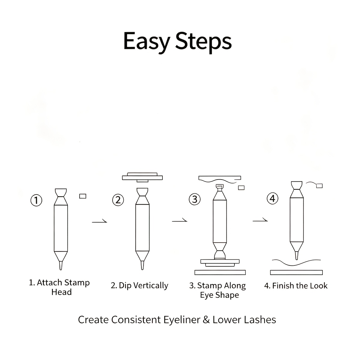 3 in 1 eyelash stamp eyeliner pen with stamp tip marker tip pen tip portable multi for instant lash extensions eyebrow eyelid designs suitable for normal skin travel friendly beauty device Product details 4