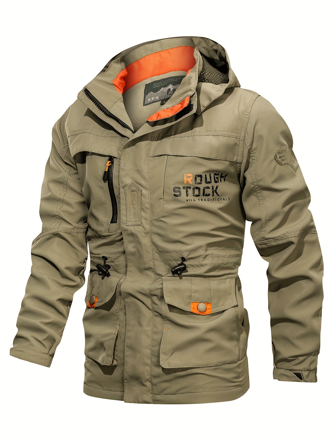 men's outdoor softshell jacket 100% polyester hooded top Temu