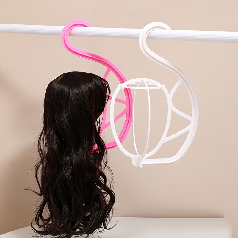 

3pcs/set Plastic Wig Stand, Collapsible Mannequin Head, Wig Shop Headpiece Accessories, Portable Hanging Wig Holder