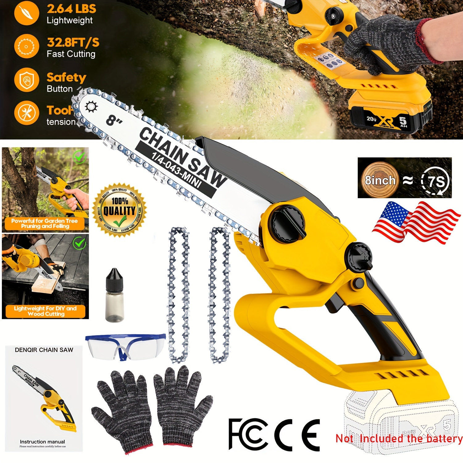 

For Dewalt 20v , 8- Pruning 2024 , For , Household, , Wood Cutting, Trimming (battery Not )