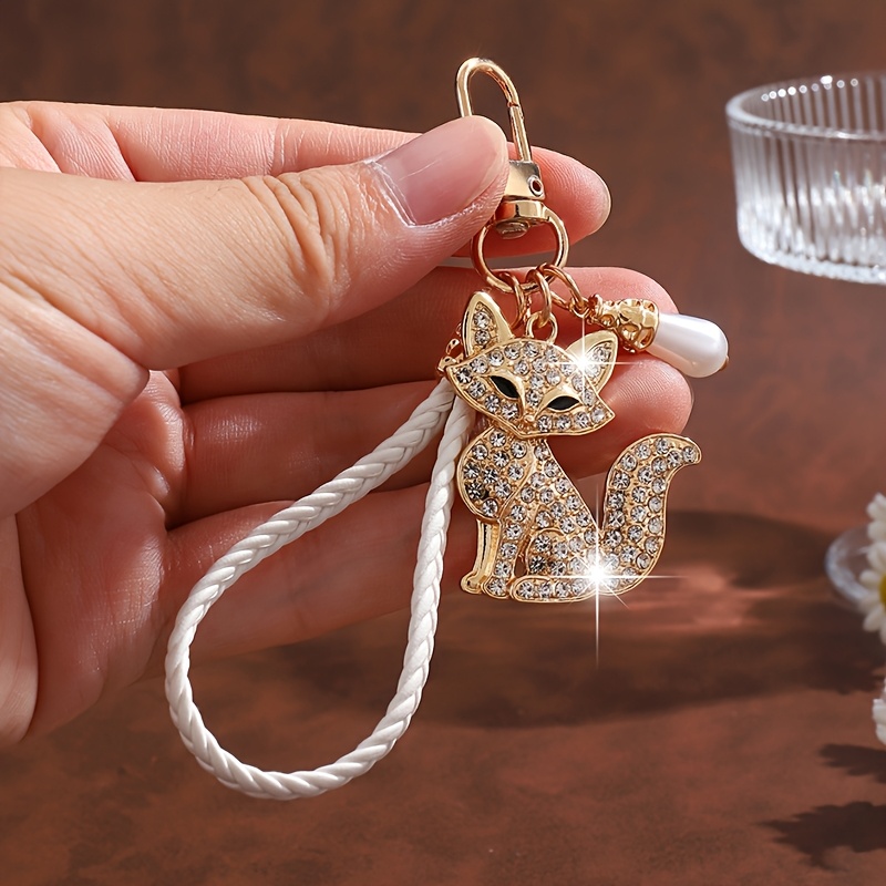 TEMU 1pc Fashionable Western Luxury Creative Versatile Cute Animal Keychain Bag Pendant, Suitable For Women' Key Bag Decoration And Gifting