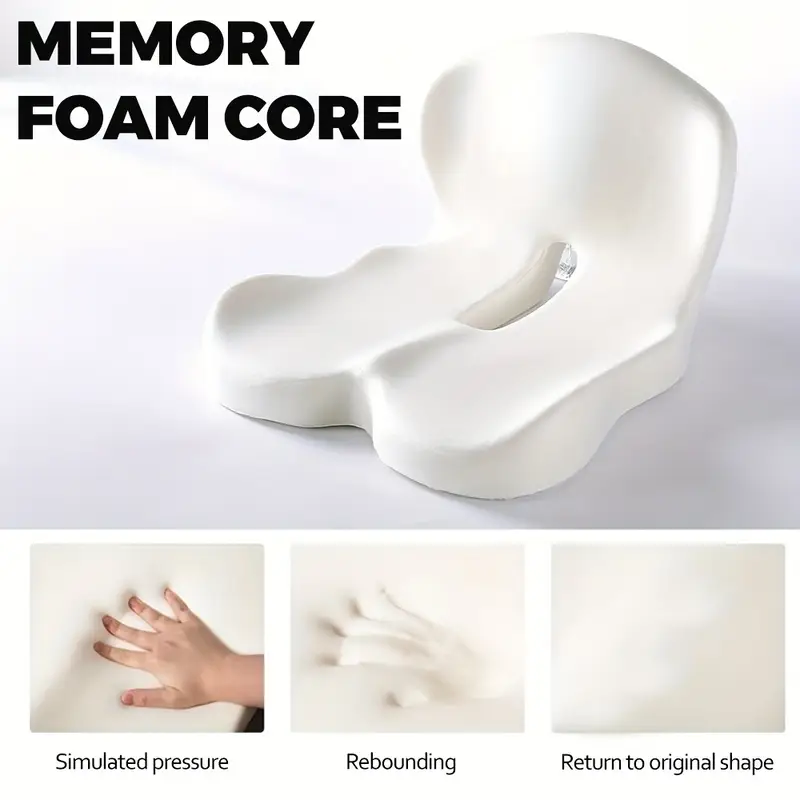1pc ergonomic lumbar support cushion posture backrest pillow for office chair car seat gaming removable cover machine washable grey ideal gift for drivers contoured cushioning long sitting supportive seating durable polyester longhour sitters Product details 0