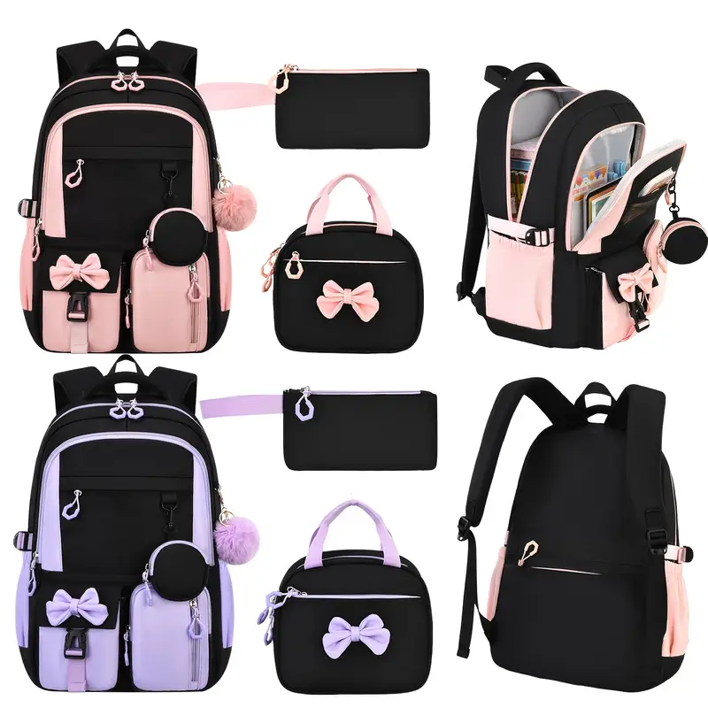 backpack laptop pockets cute bagswan for Women Travel: 15.6 inch College Bookbag Casual Daypack Work Computer Backpack for Women Nurse Teacher Beige-Pink : Electronics A4 folder ect work supplies set 3 bow bags school