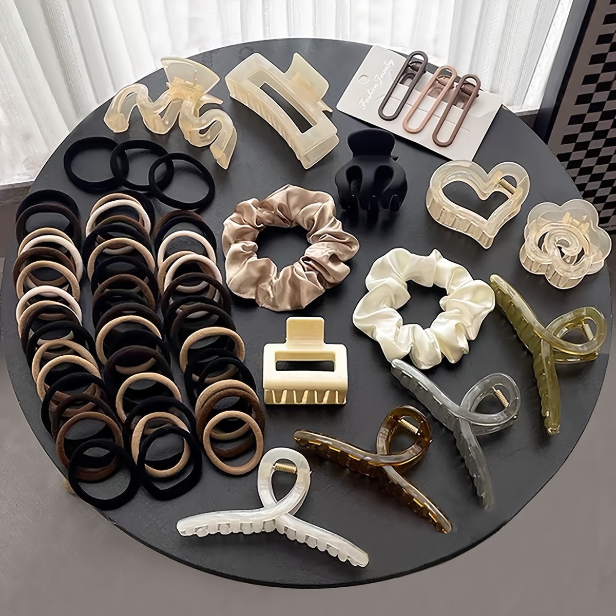 

65/52/75pcs Hair Accessory Set Hair Clips Hair Ties Hair Rings Simple Hair Gripper Shark Clips Internet Accessories Last For A Year