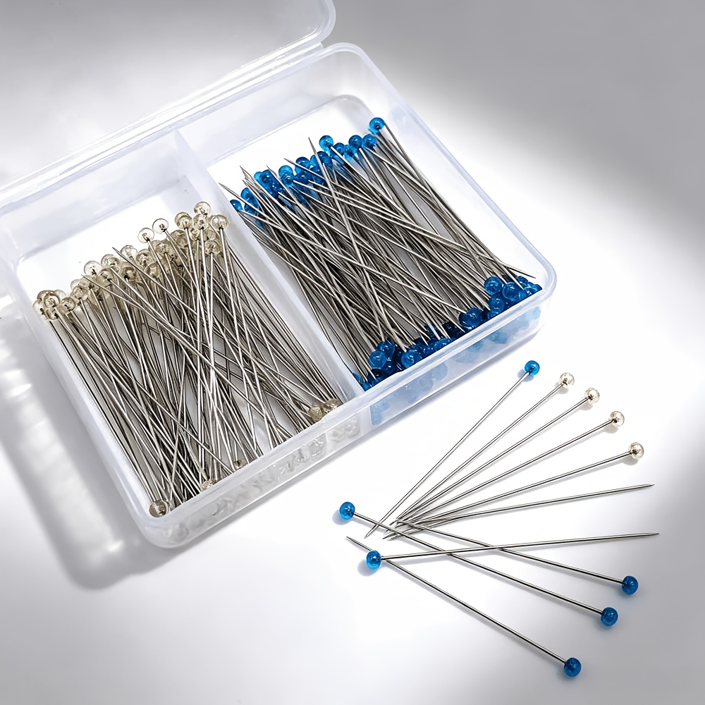 TEMU 196pcs Light Glass Needles, 1.7-inch Straight And Quilting Needles, For Sewing, Tailoring, Jewelry Making, And Craft Mats