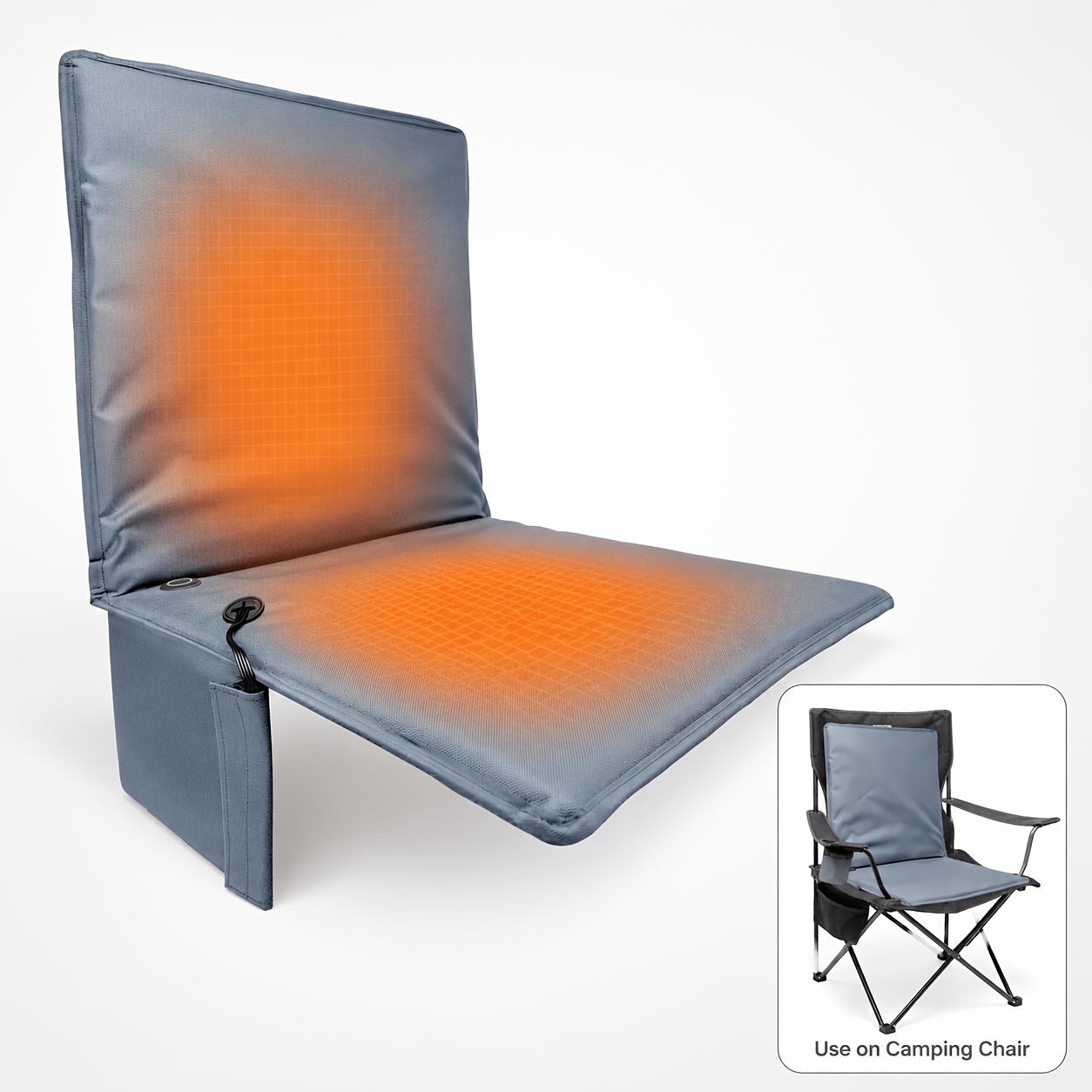 TEMU Portable Foldable Usb Heated Seat Cushion, Sports Venue Seat Cushion, 3-level Temperature Adjustable, Anti-slip And Wear-resistant Material,