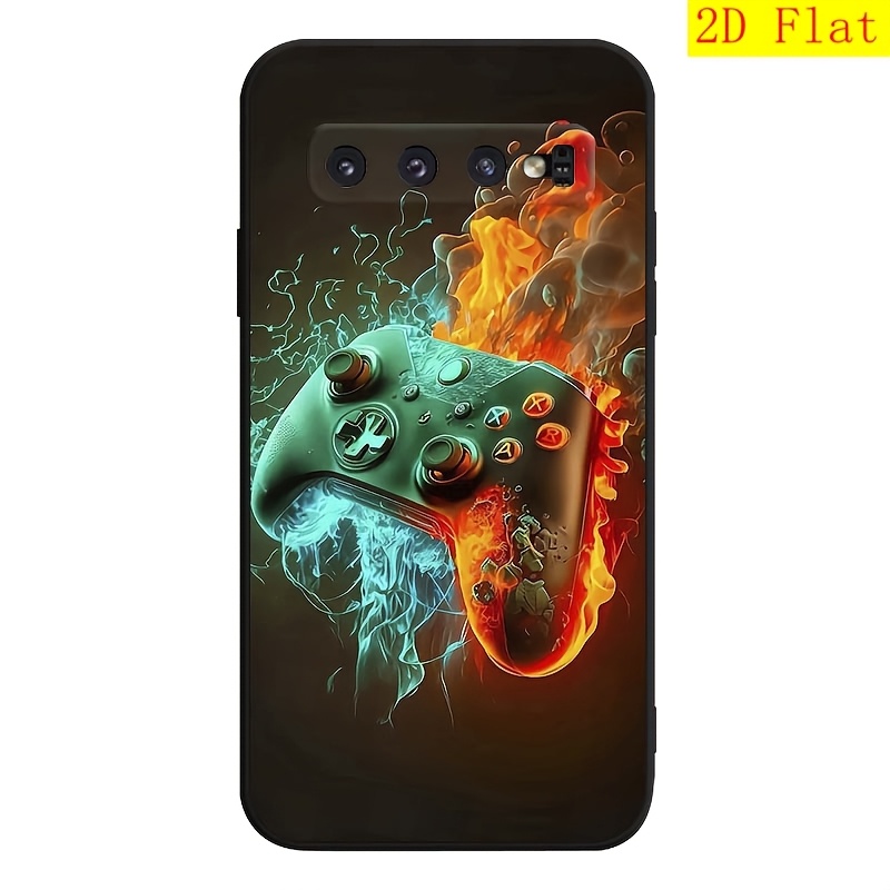 TEMU Phone Case - 2d Flat Flame Handle Tpu Soft Matte Case For S10 S20 S21 S22 Note 10 20 Fe Lite Ultra M52 M42 M23 M12 M01s F23 F22 A73 A72 A71 A53