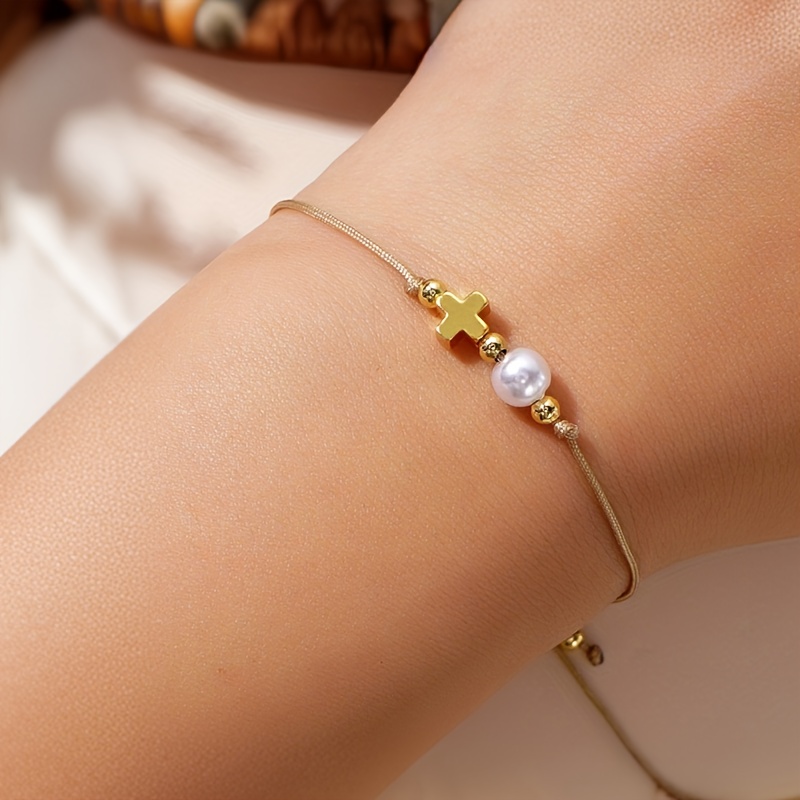 5pcs Set Minimalist Cross Woven Bracelets for Women