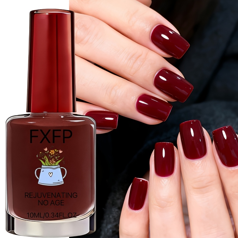 Image of Red Nail Polish - Quick-dry Formula, No Lamp Required. Rich With A Luxurious Feel. A Popular For Daily Commutes And Holiday Parties. A Must-have For Nail Art Enthusiasts. Professional Manicure