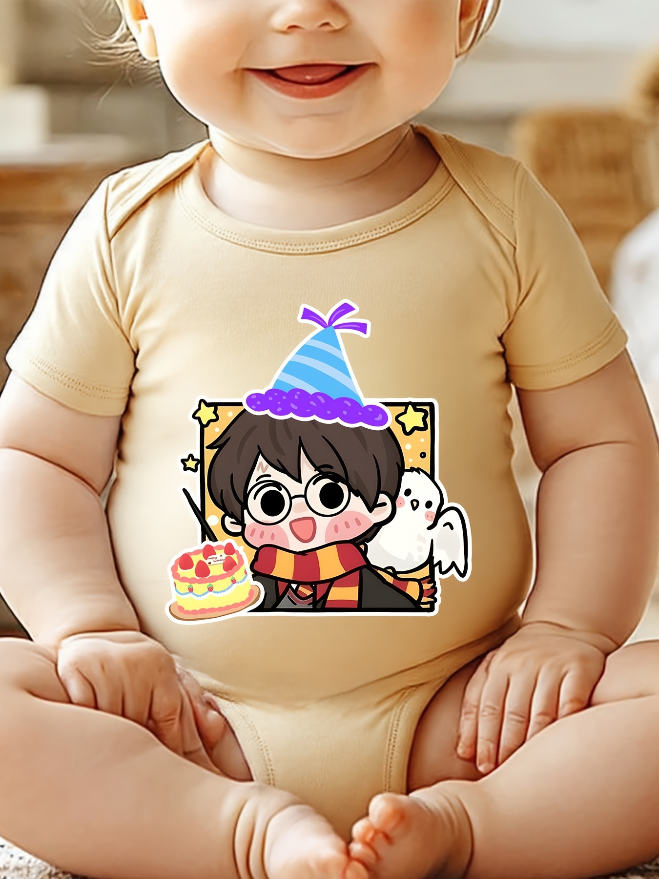 camiseta bebé estampado dibujos animados temático q version Temu