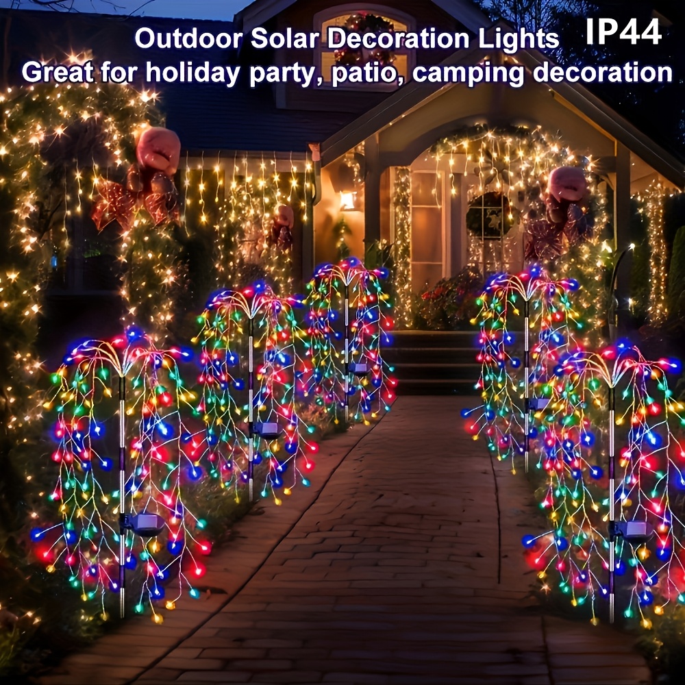 1pc solar powered   lights 8   durable   patio garden pathway party camping picnic garden lawn christmas ramadan halloween   decorations solar lawn light