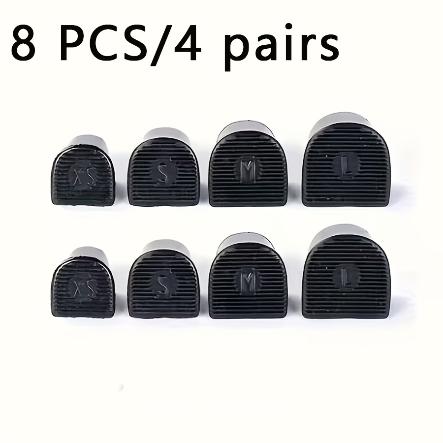 TEMU 8pcs High Heel Covers, Sound-absorbing, Non-slip, And Durable, In 4 Sizes (xs/s/m/l, 1 Pair Each). Suitable For Weddings, Competitions, And