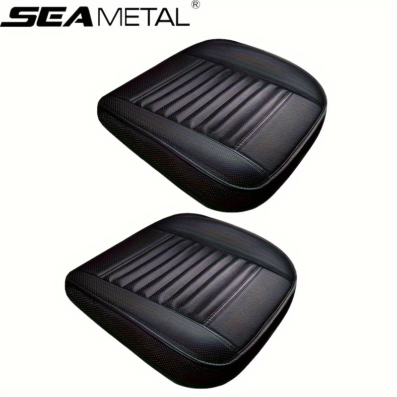 

Seametal 2pcs Pu Leather Front Seat Covers Car Cushion Automobiles Seat Cover Universal Pad Mats Protector