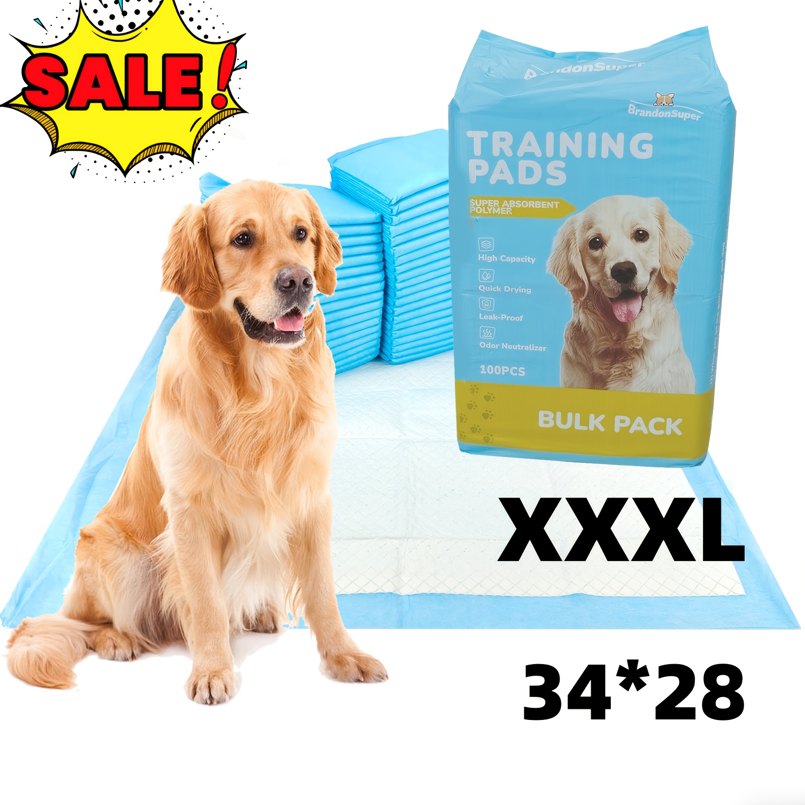 6 layer thickened urine pad super absorbent 23 62 23 62 size and 34 28 inch enlarged and weighted pet urine pad leakproof tear resistant reduces odor and is suitable for   bedrooms and   pets random color