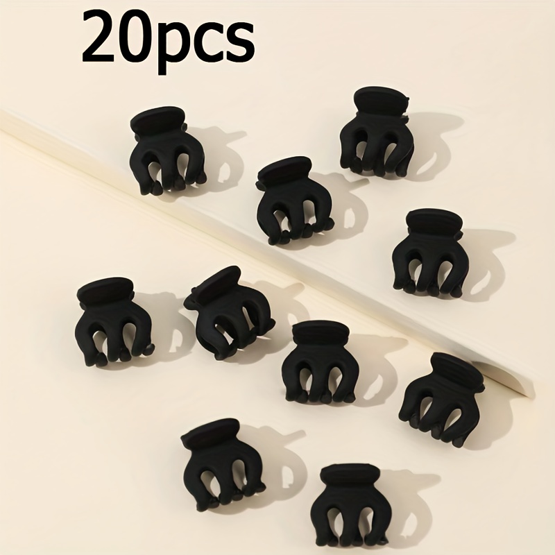 Image of 20pcs Fine Small Pumpkin Hair Claw Set For Women Fashion Charm Small Hair Claw Cute Hair Accessories For Gifts Casual Claw, Black Hair Accessories Fall Winter For Vacation