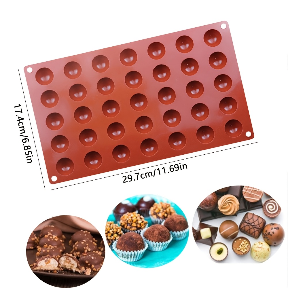 TEMU 1pc Ismio 1pc Semi-circle Chocolate Mold Suitable For Diy, Soap, Wax Molds - Demolding, Hemispherical For , Resin Crafts, Demoldable Mold For &