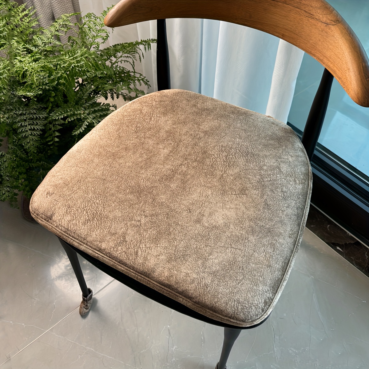 Image of Chair Cushion Ties For Dining Chairs Horseshoe Chair Cushion Anti-slip Chair Cushion Kitchen Chair Pad And Dining Seat Cushion