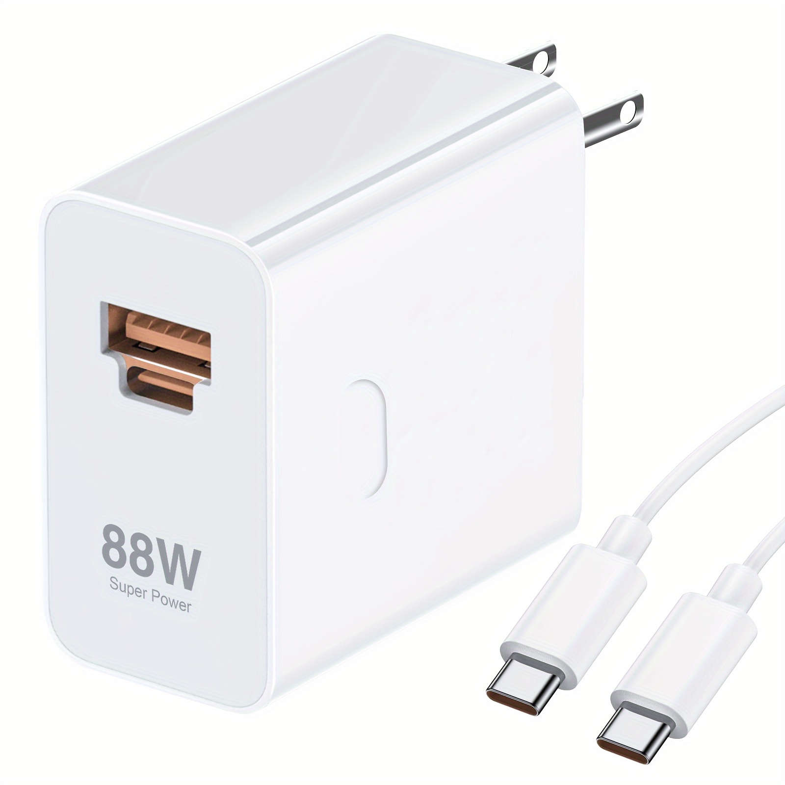 

88w Fast Charger, Usb A/c Port Charger With Usb C To C Charging Cable 1m