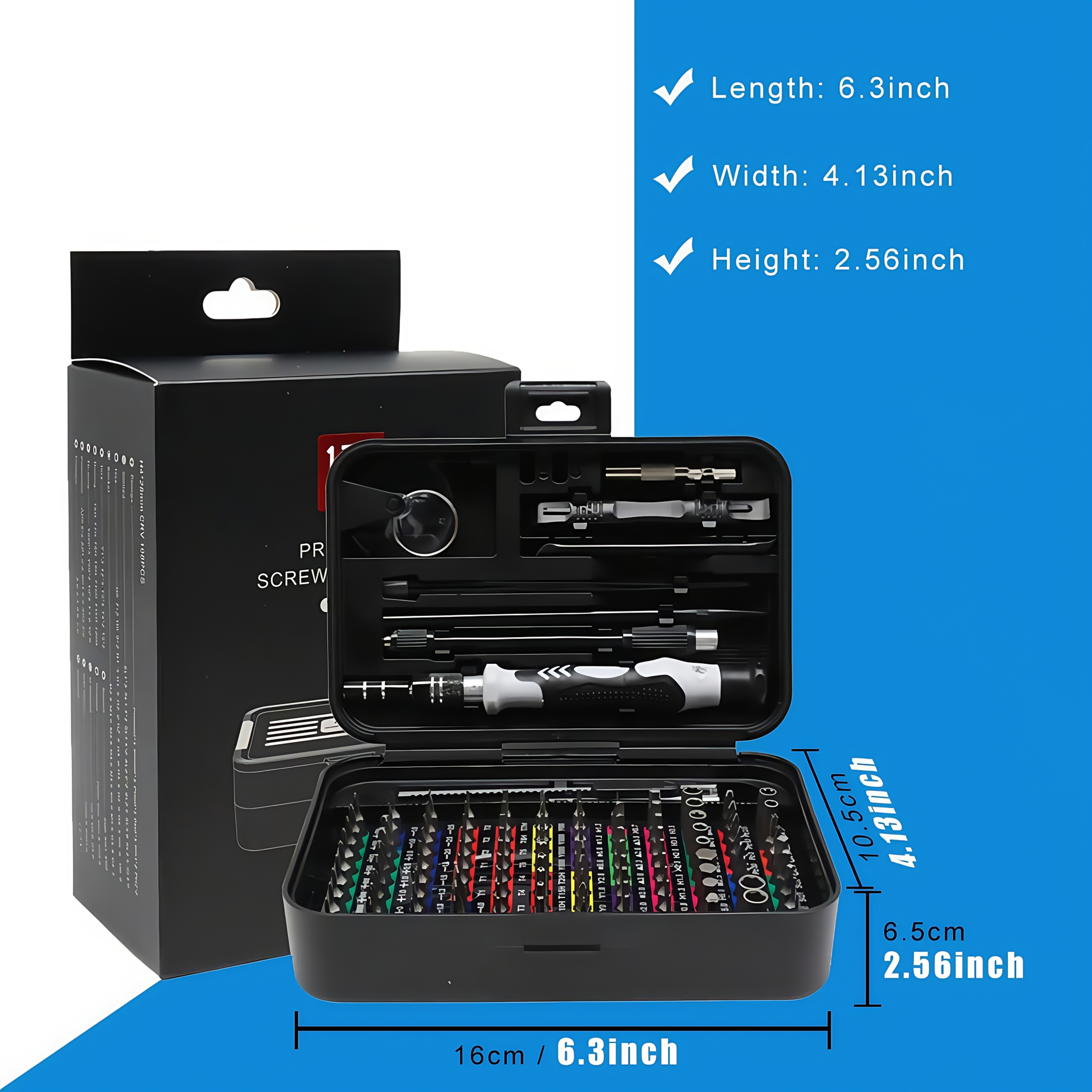 132in 1 small precision screwdriver set   repair tool kit with 108 magnetic screwdriver bits   screwdriver set with extension rod kit for phone computer tablet watch anti slip handle and 360 rotating flexible hose design Product details 1