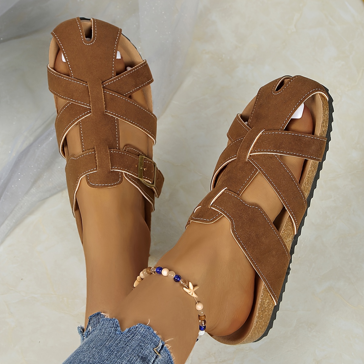   slippers womens 2025 summer new   mermaid wind thick sole sandals