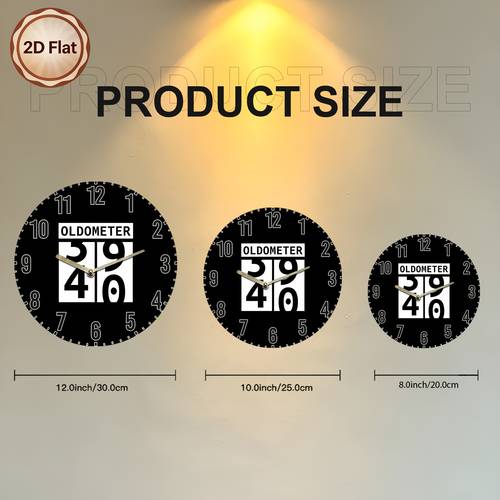 1pc round with flip number retro oldometer themed hands suitable for home office living room minimalist modern for game room plate for number reading 2d flat