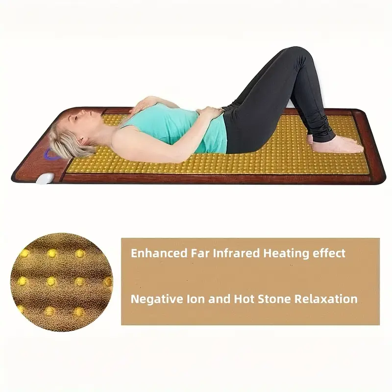 heating pad large size electric heating pad relaxation stone heating mat full body massage shut off function adjustable timer temperature Product details 2