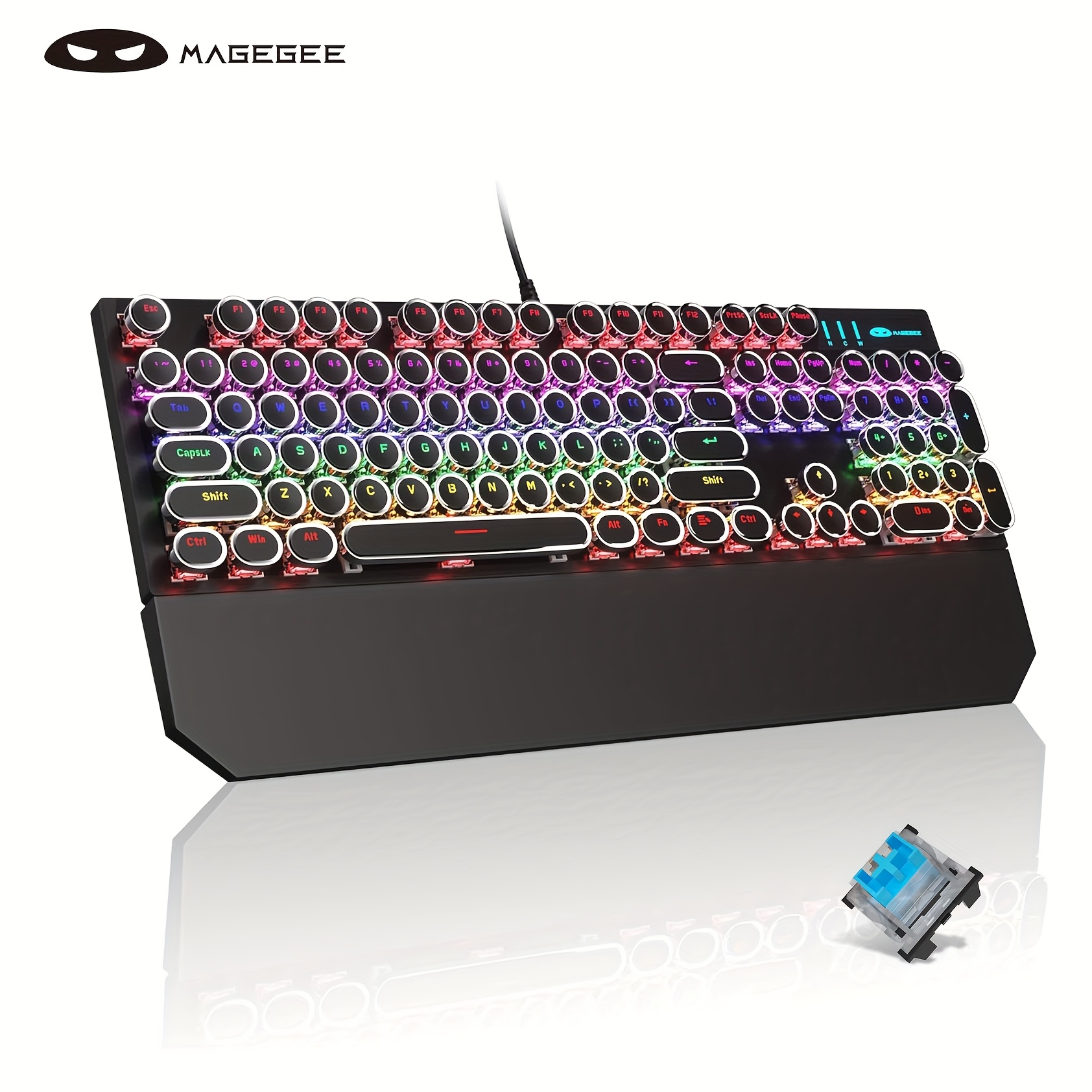 teclado mecânico retro punk com apoio de - Temu Brazil