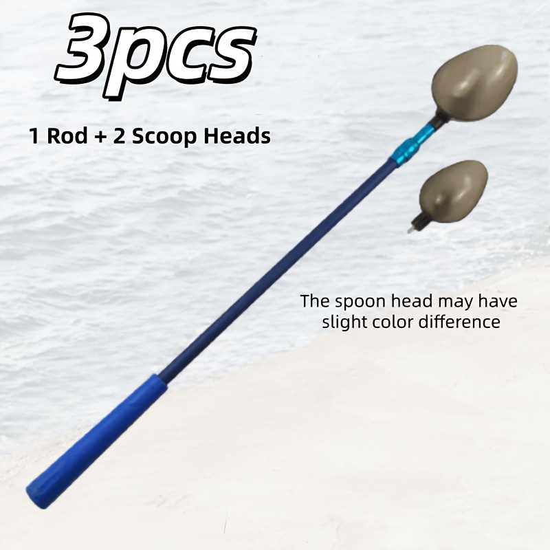 Image of Telescopic Fishing Feeding System (1 Foldable Rod And 2 Feeding Heads)-heavy-duty Foldable Bait Dispenser, Release Mechanism, Remote Precision Throwing Tool, Suitable For Carp, , Trout