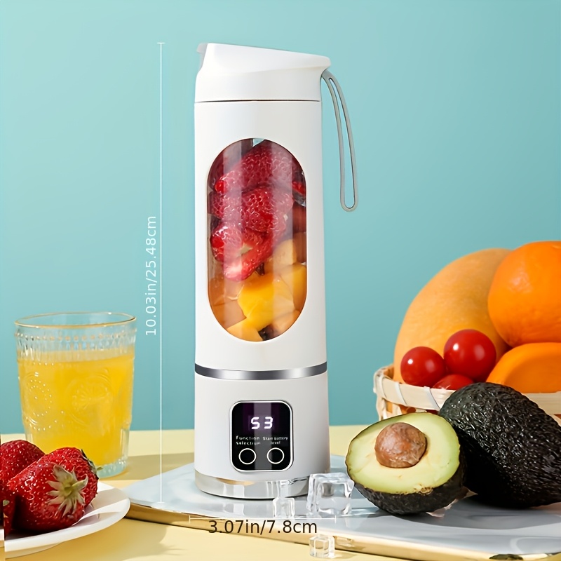 USB Rechargeable Portable Blender And Handheld Juicer - Easy to Clean, Great for Smoothies, Milkshakes, And Fresh Fruit Drinks - 10.14 Oz to 16.91 Oz Capacity with Digital Display - Perfect for Home, Office, Travel Outdoors