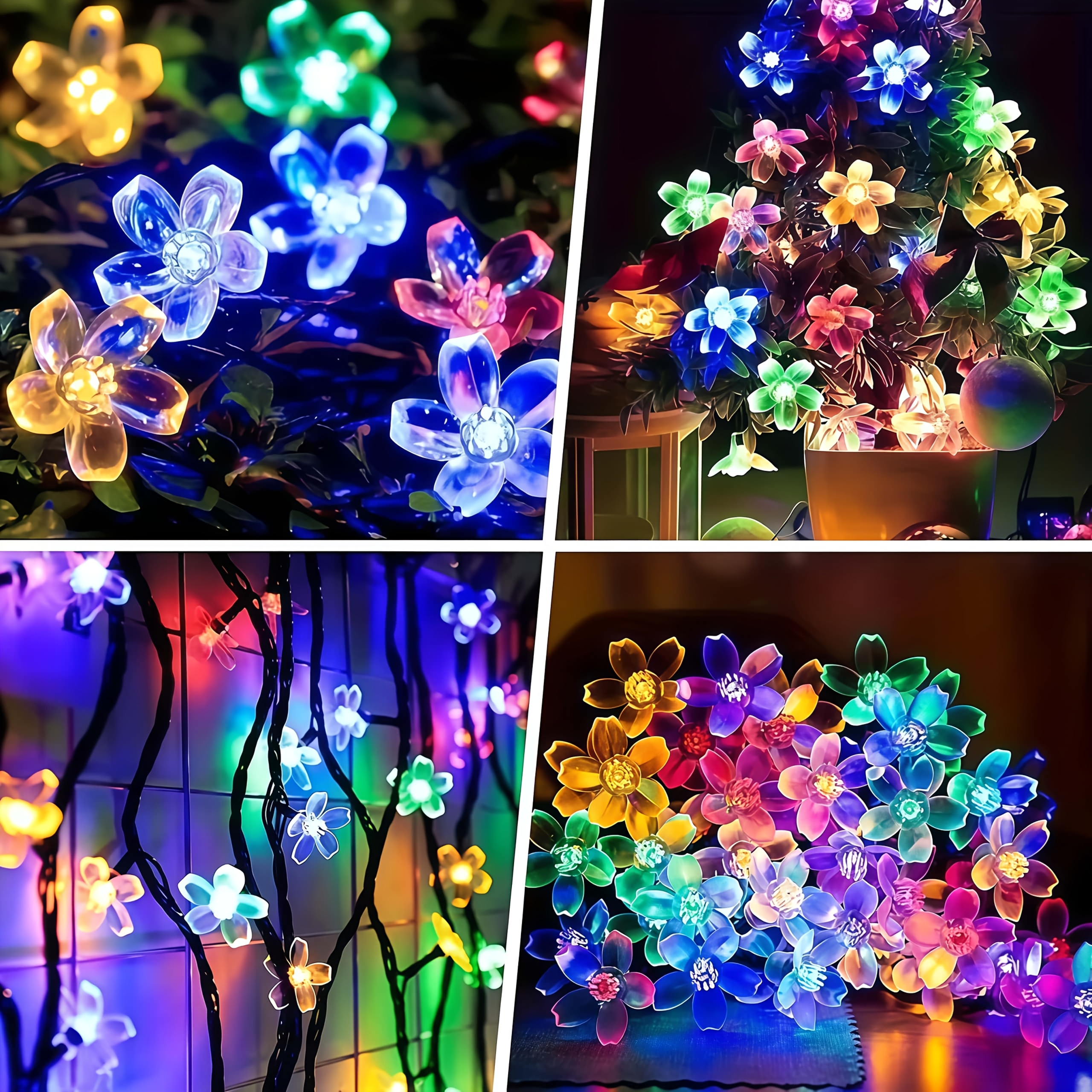 solar lichterkette kirschblüten 100/50/20 led blumen
