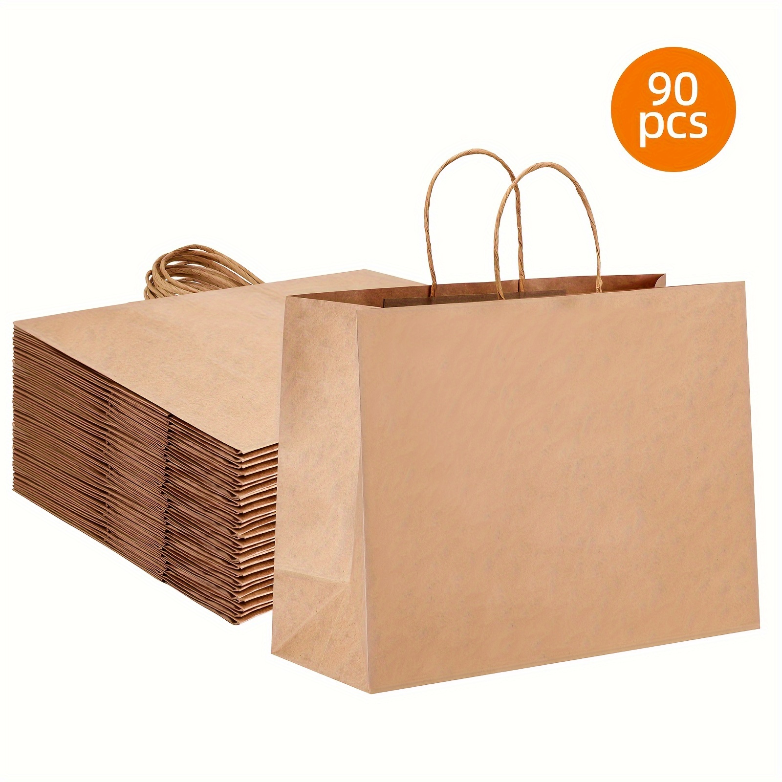 

Superlele 90pcs Kraft Gift , 11.8x5.9x15.7 Bag, , Shopping In , Christmas Gift For Merchandise And Retail Shopping Use,